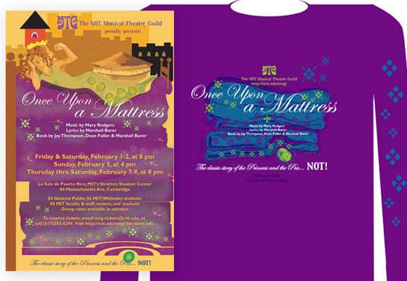 MIT Musical "Once Upon a Mattress" - illustration and graphic design