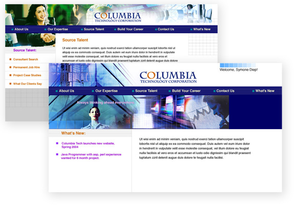 Columbia Technology Corporation - website design