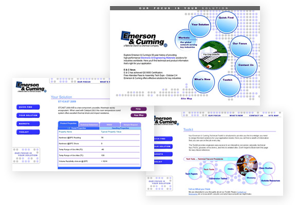 Emerson & Cuming - website design