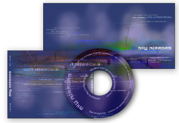 Sky Mirrors cd - illustration and graphic design